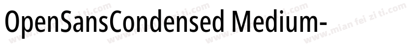 OpenSansCondensed Medium字体转换